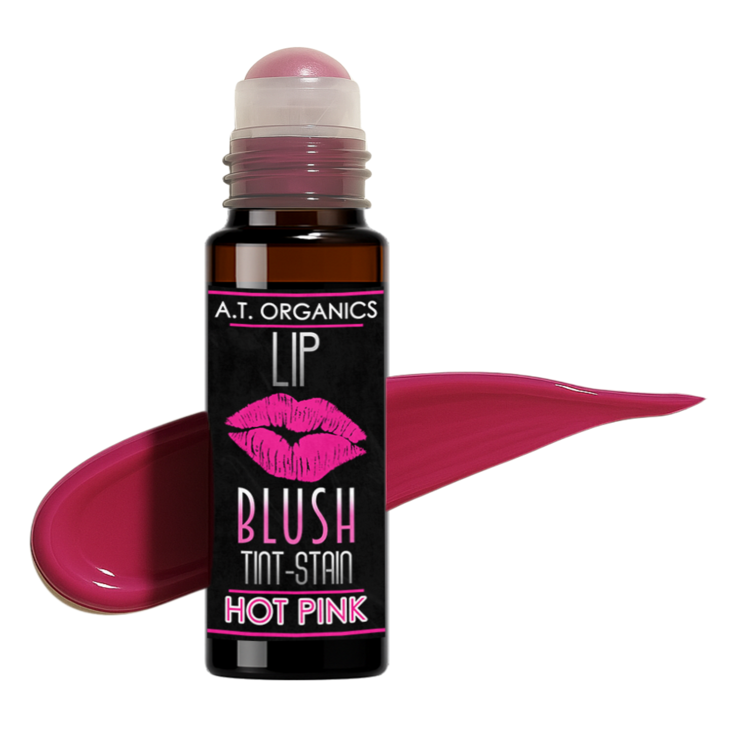 A.T. Organics Hot Pink Tint | Multi-Use Lip & Cheek Stain, Trusted Since 2016