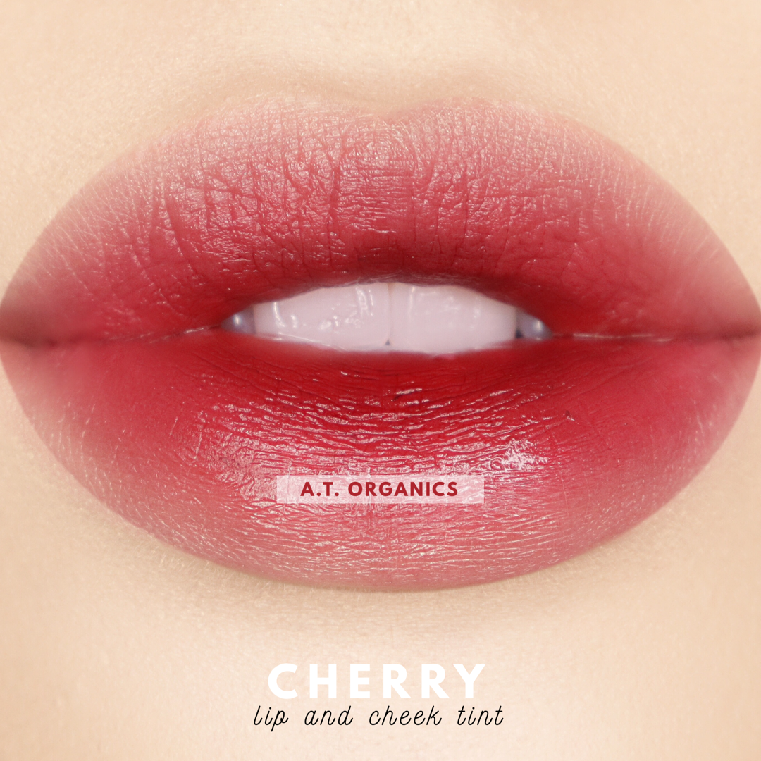 A.T. Organics Cherry Tint | Multi-Use Lip & Cheek Stain, Trusted Since 2016