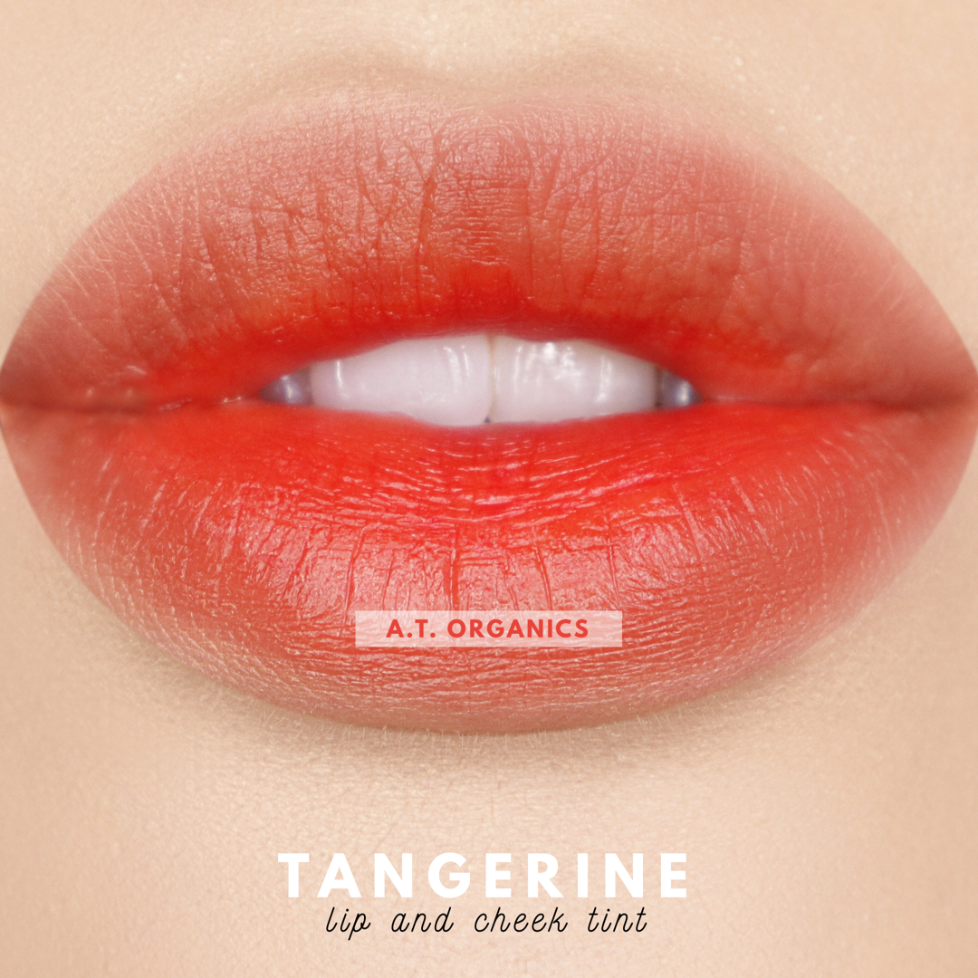 A.T. Organics Tangerine Tint | Multi-Use Lip & Cheek Stain, Trusted Since 2016