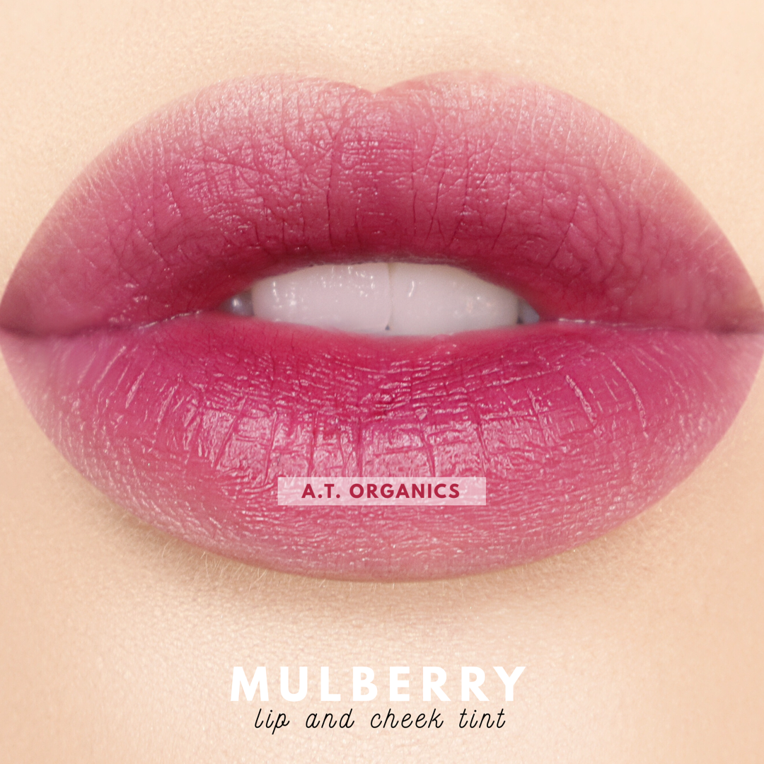 A.T. Organics Mulberry Tint | Multi-Use Lip & Cheek Stain, Trusted Since 2016
