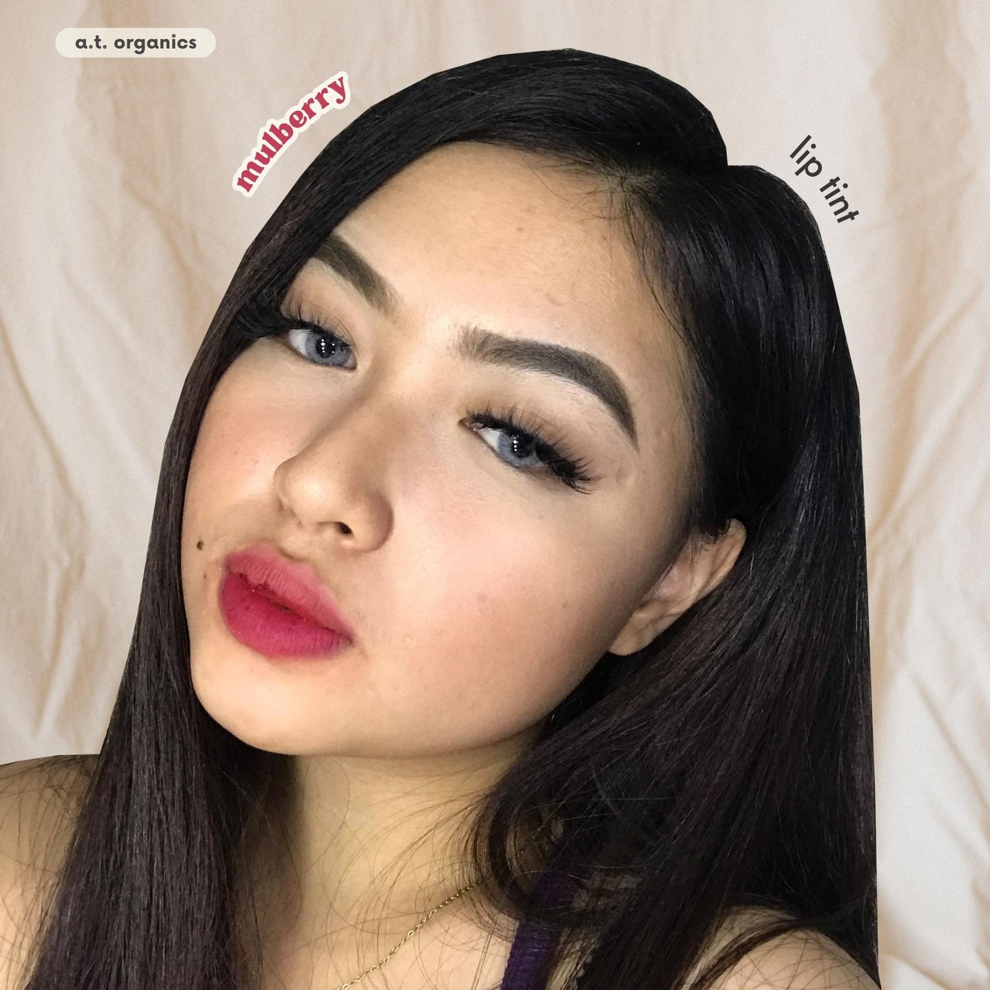 A.T. Organics Mulberry Tint | Multi-Use Lip & Cheek Stain, Trusted Since 2016