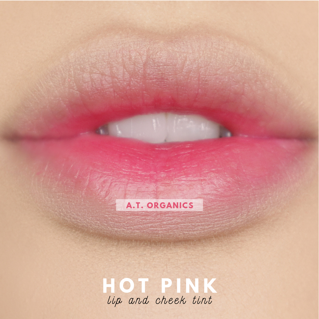 A.T. Organics Hot Pink Tint | Multi-Use Lip & Cheek Stain, Trusted Since 2016