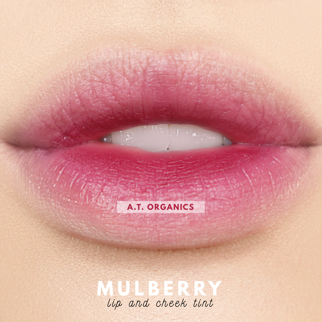 A.T. Organics Mulberry Tint | Multi-Use Lip & Cheek Stain, Trusted Since 2016