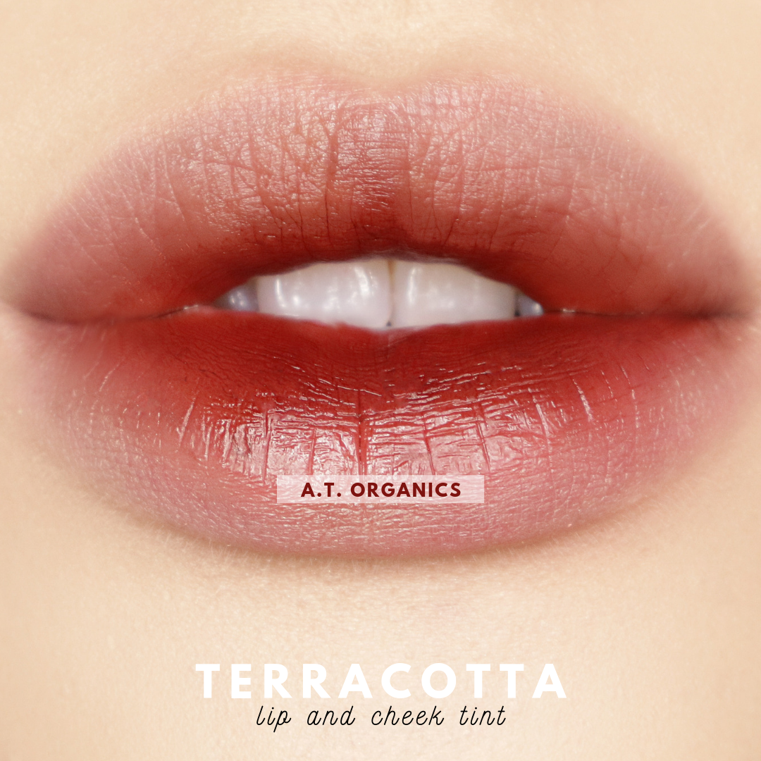 A.T. Organics Terracotta Tint | Multi-Use Lip & Cheek Stain, Trusted Since 2016