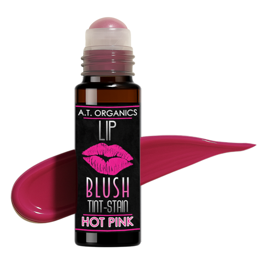 A.T. Organics Hot Pink Tint | Multi-Use Lip & Cheek Stain, Trusted Since 2016