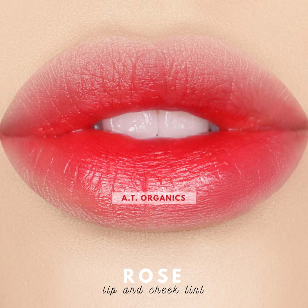 A.T. Organics Rose Tint | Multi-Use Lip & Cheek Stain, Trusted Since 2016