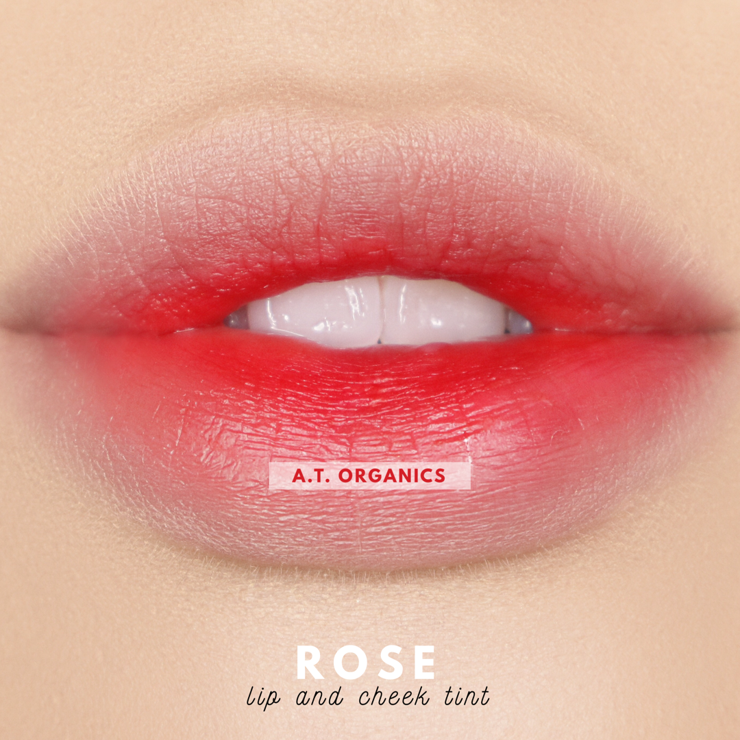 A.T. Organics Rose Tint | Multi-Use Lip & Cheek Stain, Trusted Since 2016