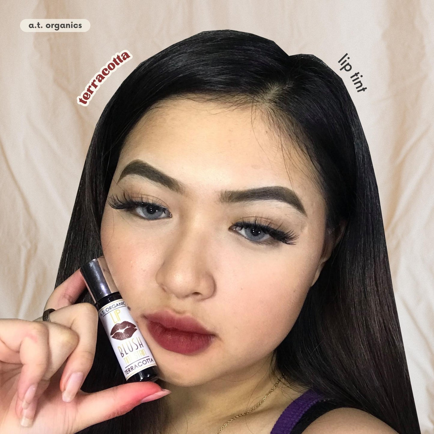 A.T. Organics Terracotta Tint | Multi-Use Lip & Cheek Stain, Trusted Since 2016